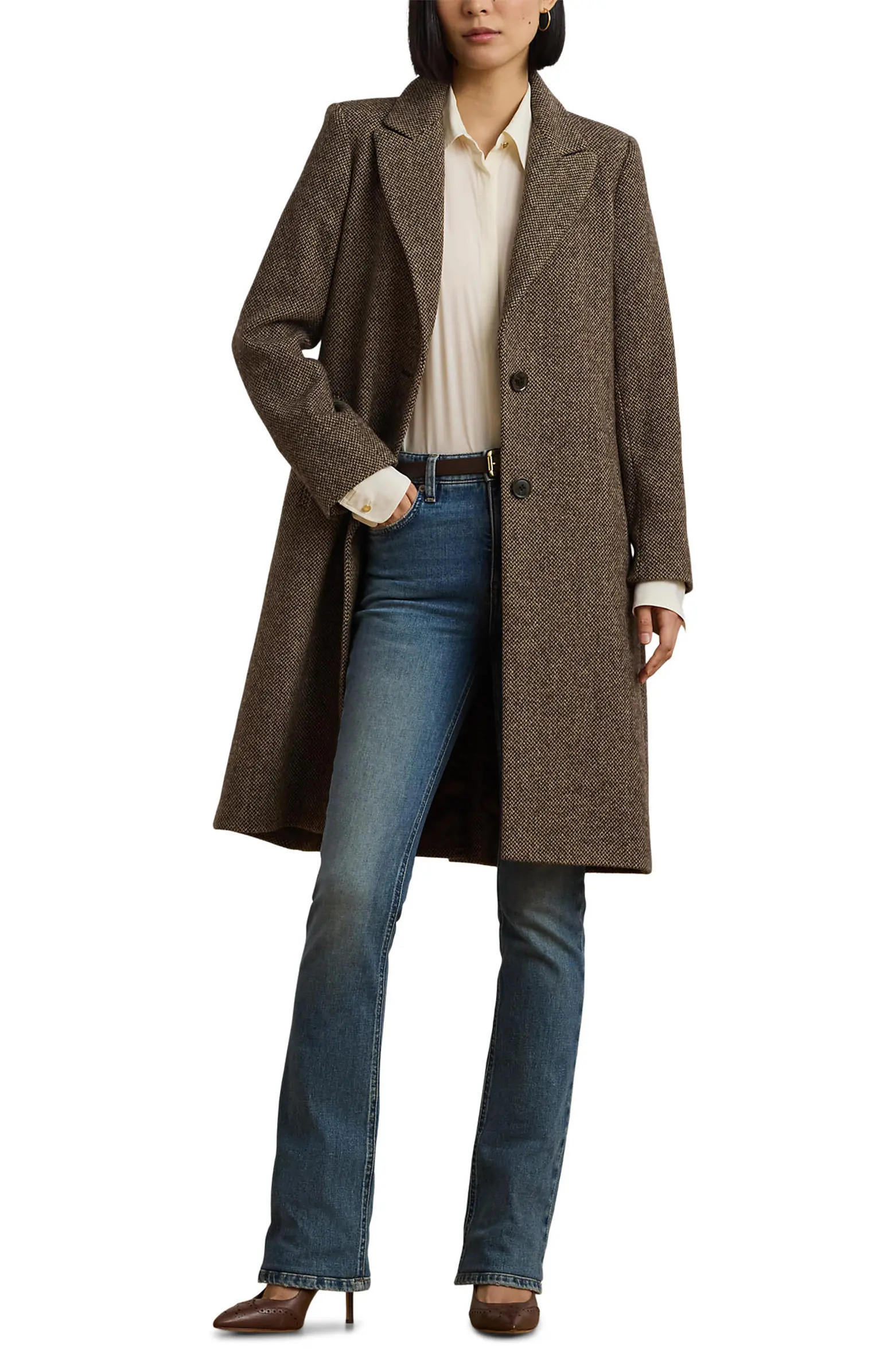 Lauren Ralph Lauren Wool Blend Tweed Coat | Nordstrom | Nordstrom