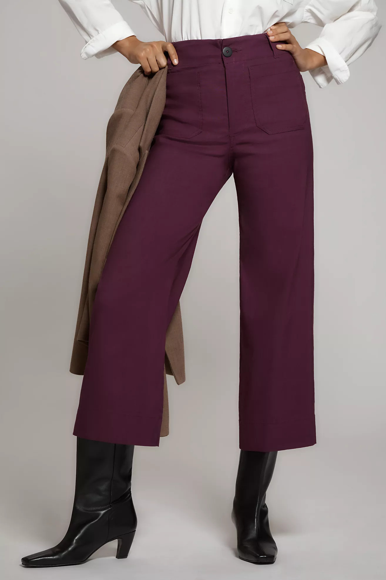 The Colette Cropped Wide-Leg Pants by Maeve | Anthropologie (US)