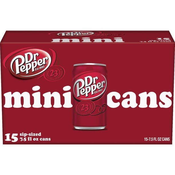 Dr Pepper, 7.5 fl oz cans, 15 pack - Walmart.com | Walmart (US)