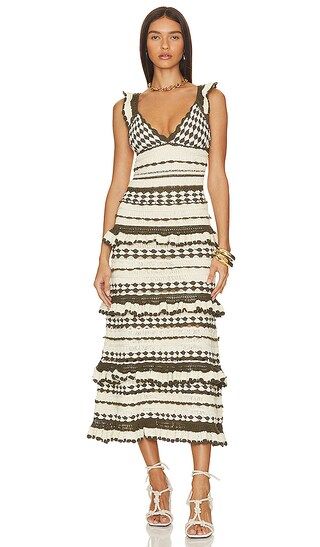 Devi Crochet Dress in Khaki Cream | Revolve Clothing (Global)