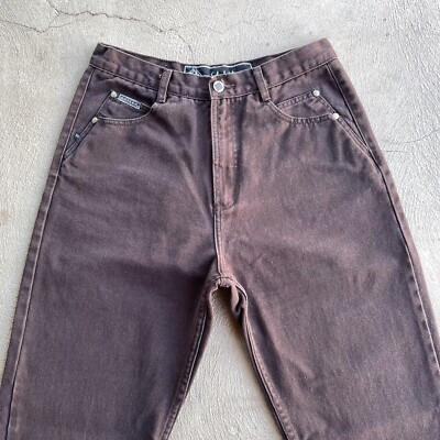 Vintage Posted Jeans Women 11 Brown Western High Waist Mom Slim 29x32 Denim Pant  | eBay | eBay US