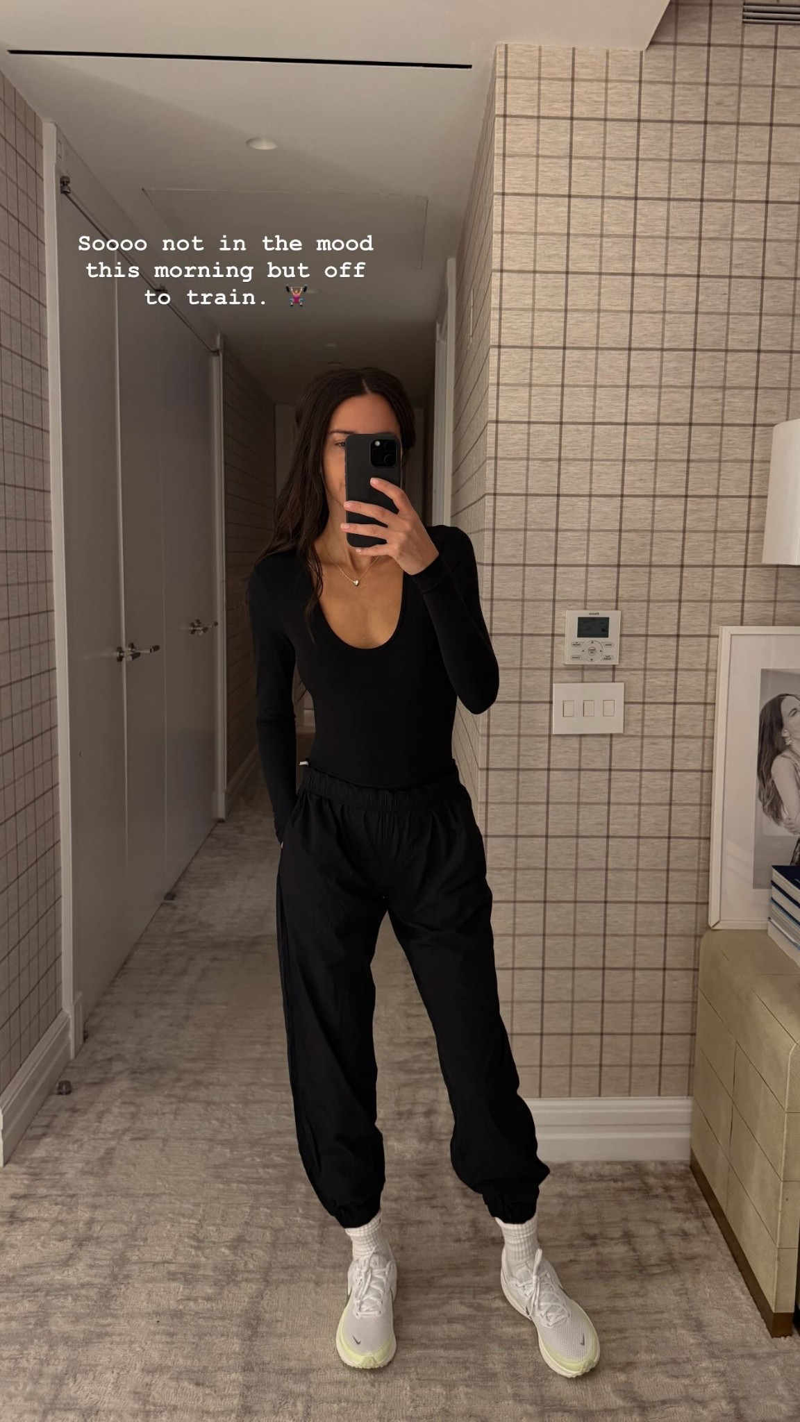Morning workout look! It’s a jumpsuit kind of day