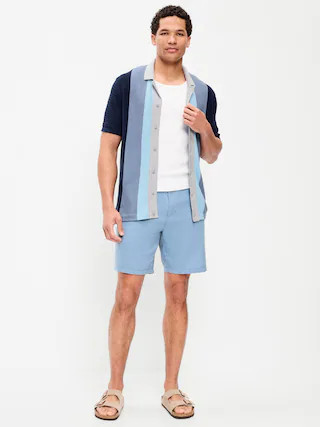 Slim Linen-Blend Rotation Chino Shorts -- 8-inch inseam | Old Navy (US)