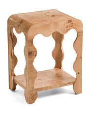 17x13x22 Wavy Burled Accent Table | Marshalls