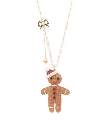 Gingerbread Pendant Necklace | TJ Maxx