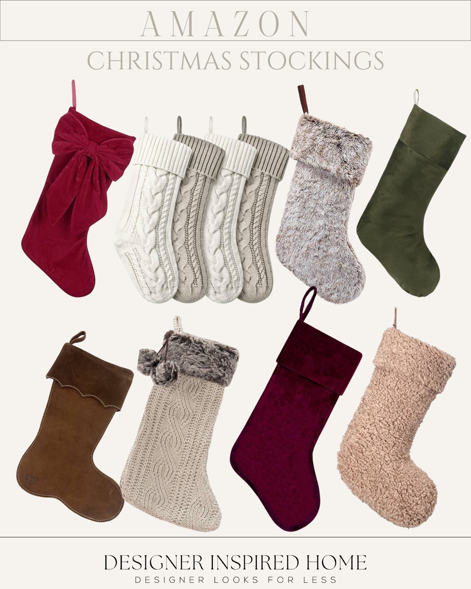 Amazon budget friendly Christmas stockings! 

#LTKSeasonal #LTKFindsUnder50 #LTKHome