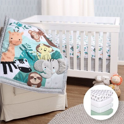 The Peanutshell Safari Adventures Crib Bedding Set and 4 Pk Sheets - 7 Piece Set | Target