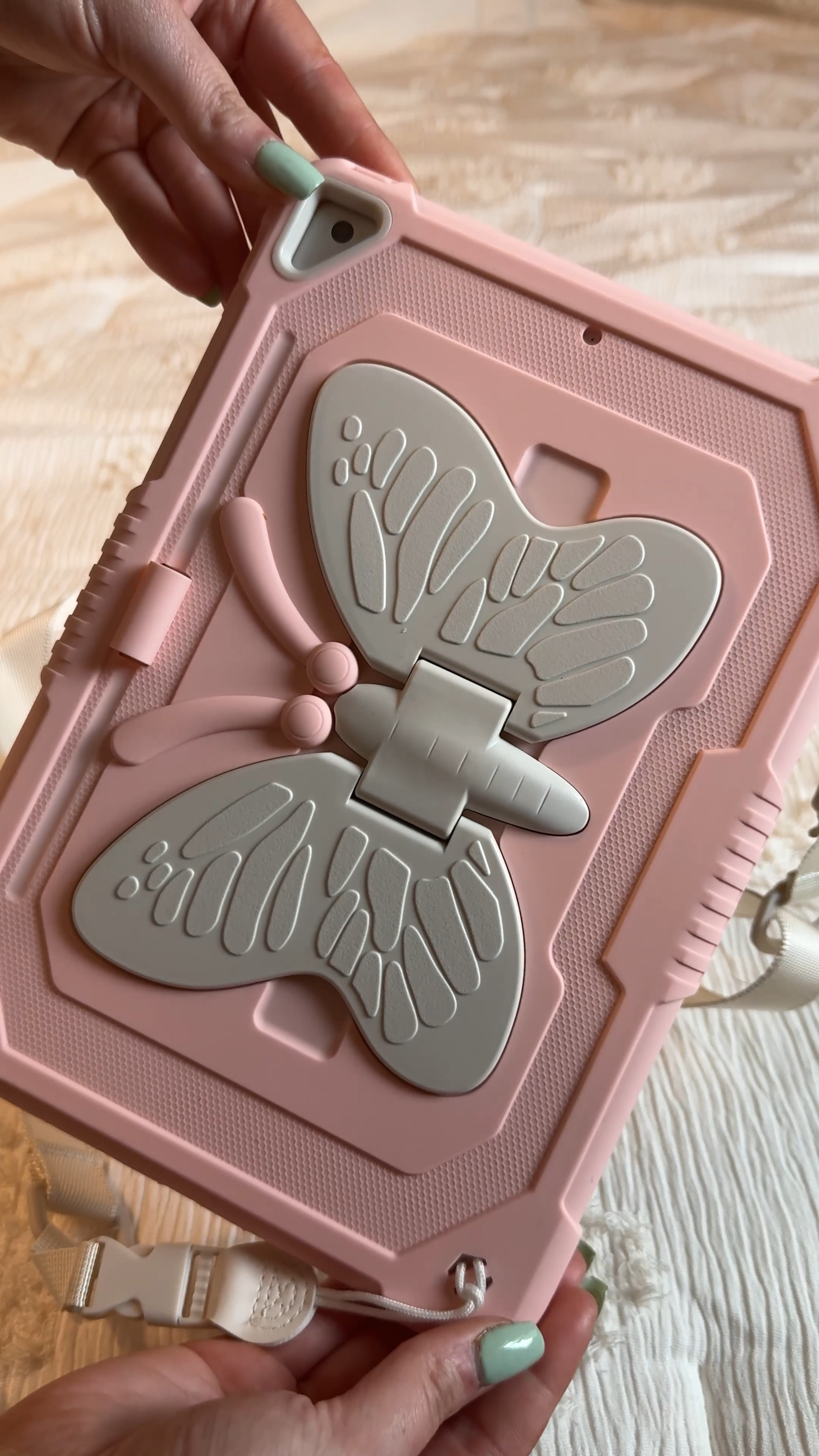 We've had this iPad case for over a month and it is definitely durable for our toddler and great for traveling! There are six other fun colors!

This case is good for iPad 7th/8th/9th generation (10.2 inch). It comes with a tempered glass screen protector, shoulder strap, and attached pencil holder.

The wings double as a kickstand!

Toddler finds, travel, travel finds, Amazon, Amazon finds, toddler gifts, gift ideas, toddlerhood, Amazon deals

#LTKkids #LTKGiftGuide #LTKtravel