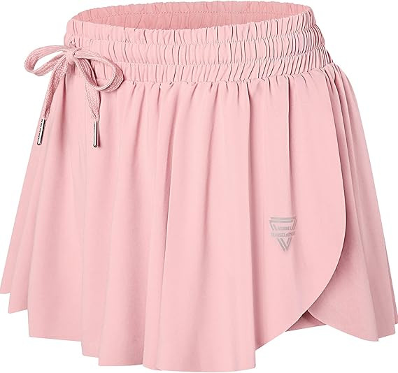 Wsirmet Womens Flowy Athletic Shorts 2 in 1 Workout Running Yoga Shorts Summer Spandex Shorts But... | Amazon (US)