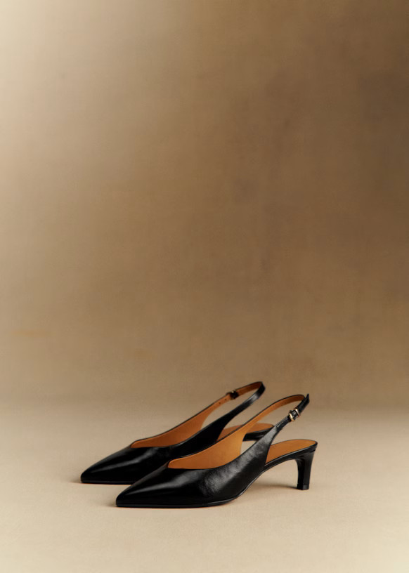 Serena High Heels - Vintage Black  - Bovine leather - Sézane | Sezane Paris - US