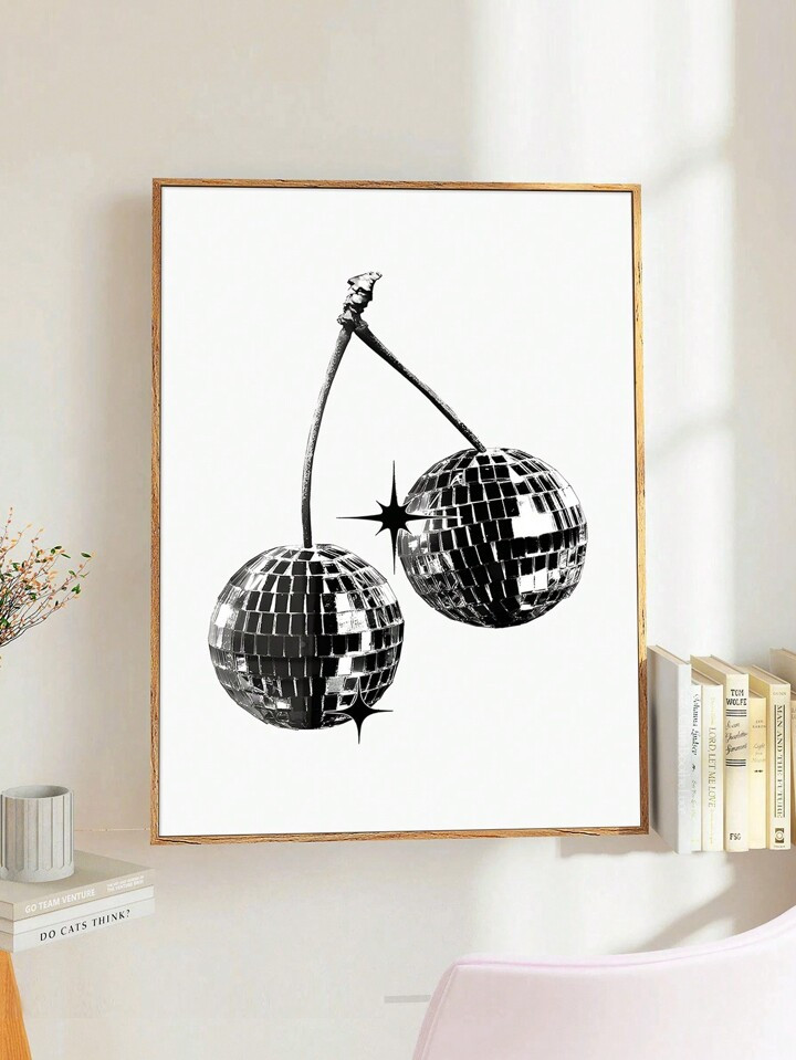 1pc Vintage Disco Art Decor Poster, Fashionable Disco Wall Decoration, Cherry Fruit, Y2k Poster A... | SHEIN
