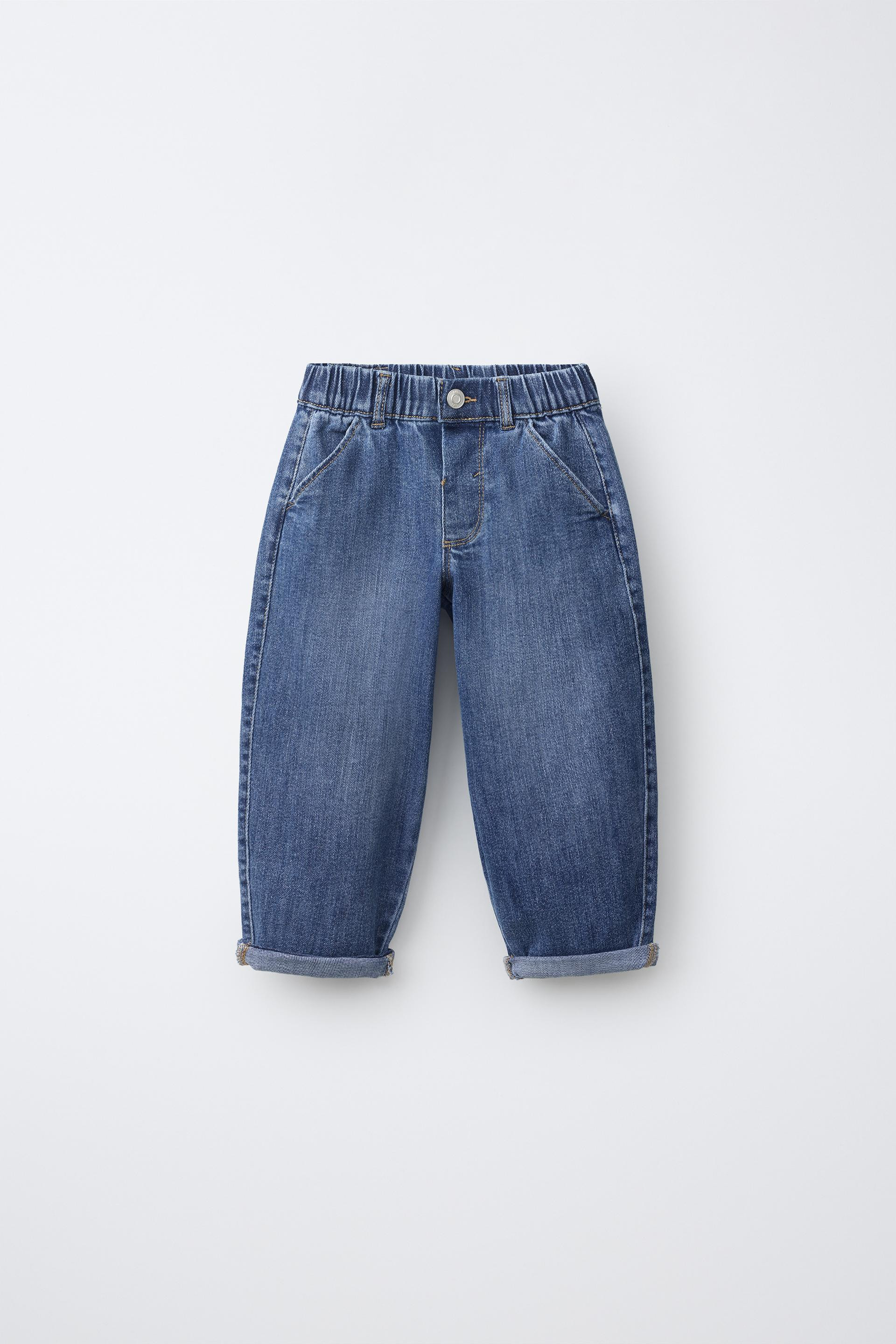 Zara - Comfort Baggy Jeans - Blue - 5 Years (43,3 Inches) - Kids | Zara US