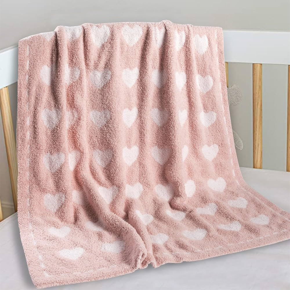 Kid Nation Baby Blankets for Girls Boys Toddler Double-Sided Heart Blanket,40"X 30"Soft Plush Cri... | Amazon (US)