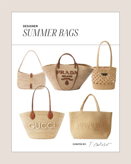 Designer summer bags 

Designer purse, designer beach bag, Prada beach bag, saint Laurent raffia bag, Gucci beach bag 

#LTKstyletip #LTKitbag