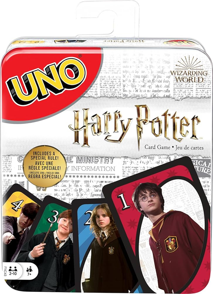 Mattel Games UNO Harry Potter Card Game in Storage Tin for Kids, Adults & Game Night, Collectible... | Amazon (US)