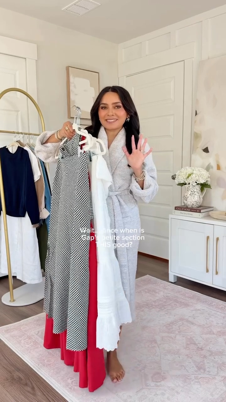 Gap Try On!
For reference: I’m 5’0, petite, 32b bra size, and 2/26 in bottoms, pear shaped. 
*Everything I share is unaltered! TTS means true to size. Between size 5-6.5 in shoes

Black gingham top size xxs regular TTS
Black gingham skirt size xs regular TTS - also comes in petite!
Cap toe flats - old, similar linked

Red dress size xs petite TTS
Clear heels size 5 TTS

White top size xs petite TTS
White skirt size xs petite TTS
Brown sandals are from Hermes - similar linked

Blue gingham dress size xs petite TTS
Clear heels size 5 TTS

Denim dress size xs petite TTS
Brown sandals are from Hermes - similar linked

#LTKootd #LTKPetite #LTKSaleAlert

#LTKootd #LTKgrwm