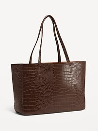 Faux Leather Tote Bag for Women | Old Navy (US)