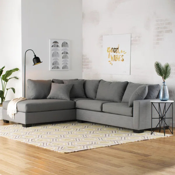 Loukianos 115.75" Wide Left Hand Facing Sofa & Chaise | Wayfair North America