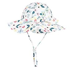 Baby Girl Sun Hat with UPF 50+ Outdoor Adjustable Beach Hat with Wide Brim Bucket Hats | Amazon (US)