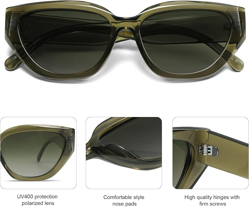 SOJOS Trendy Cute Cat Eye Polarized Sunglasses for Women Fashion Cateye Womens Sunnies SJ2237 | Amazon (US)