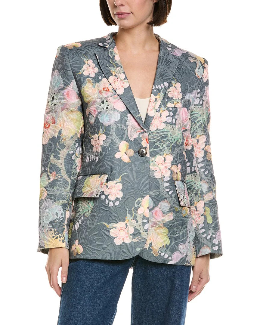 Cynthia Rowley Printed Brocade Oversized Blazer | Shop Simon