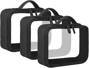 ANRUI TSA Approved Toiletry Bag with Handle Strap, Clear Travel Liquids Toiletries & Cosmetics Or... | Amazon (US)