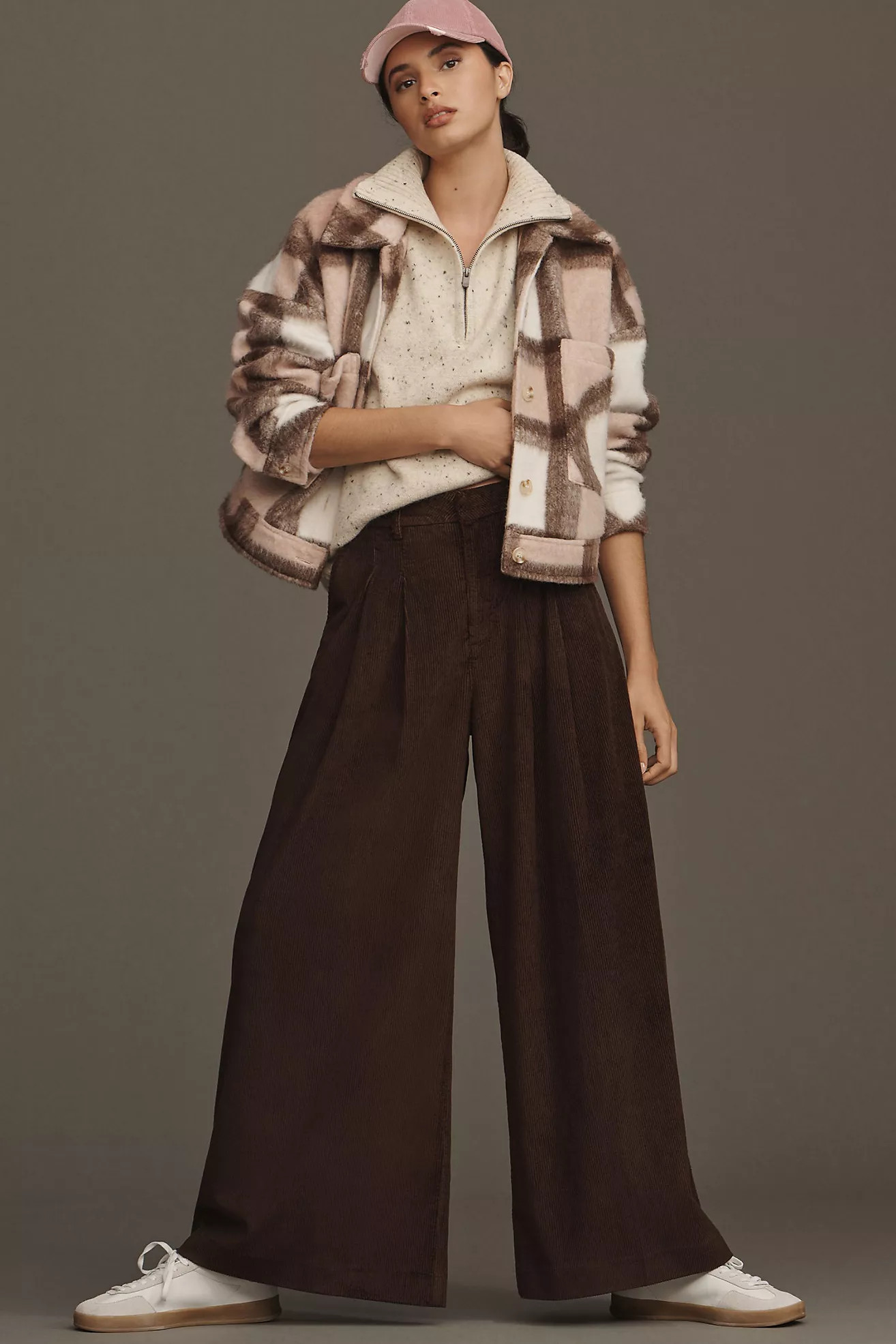 Maeve The Avery Pleated Wide-Leg Trousers: Corduroy Edition | Anthropologie (US)