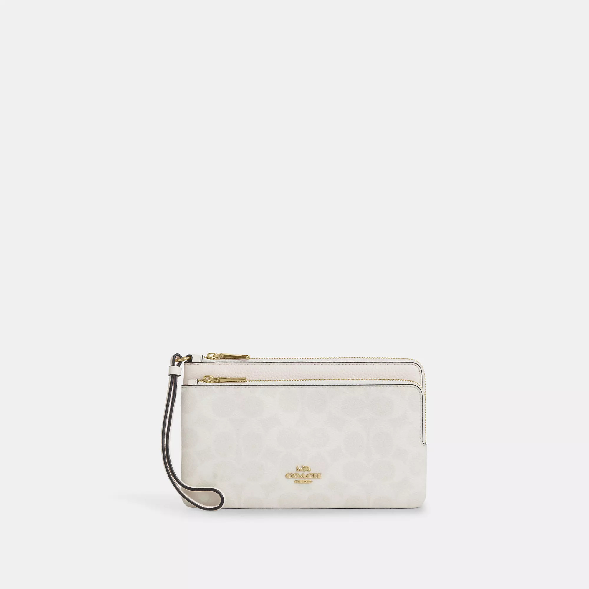 Coach Outlet Double Zip Wallet In Signature Canvas | Shop Simon