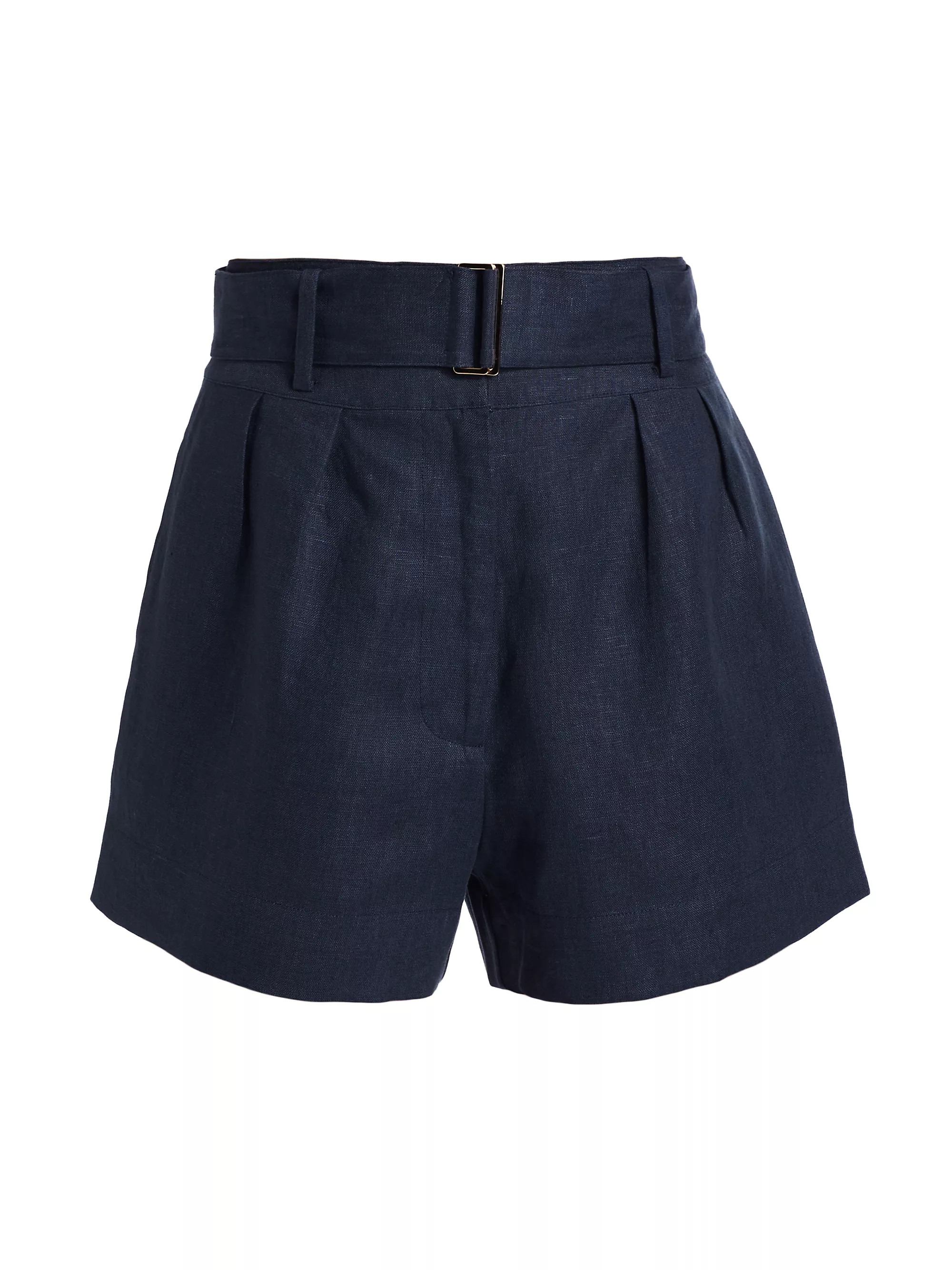 Zinna Belted Linen Shorts | Saks Fifth Avenue
