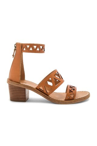 Geo Laser Cut Mid Heel Sandal | Revolve Clothing (Global)