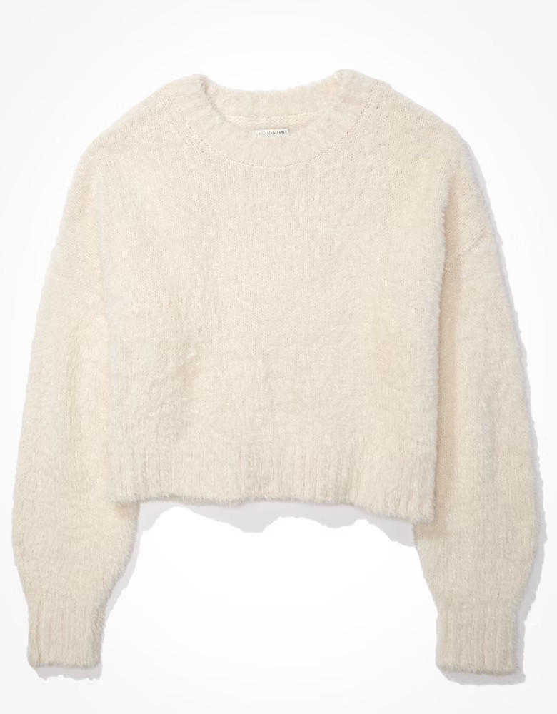 AE Cropped Eyelash Sweater | American Eagle Outfitters (US & CA)