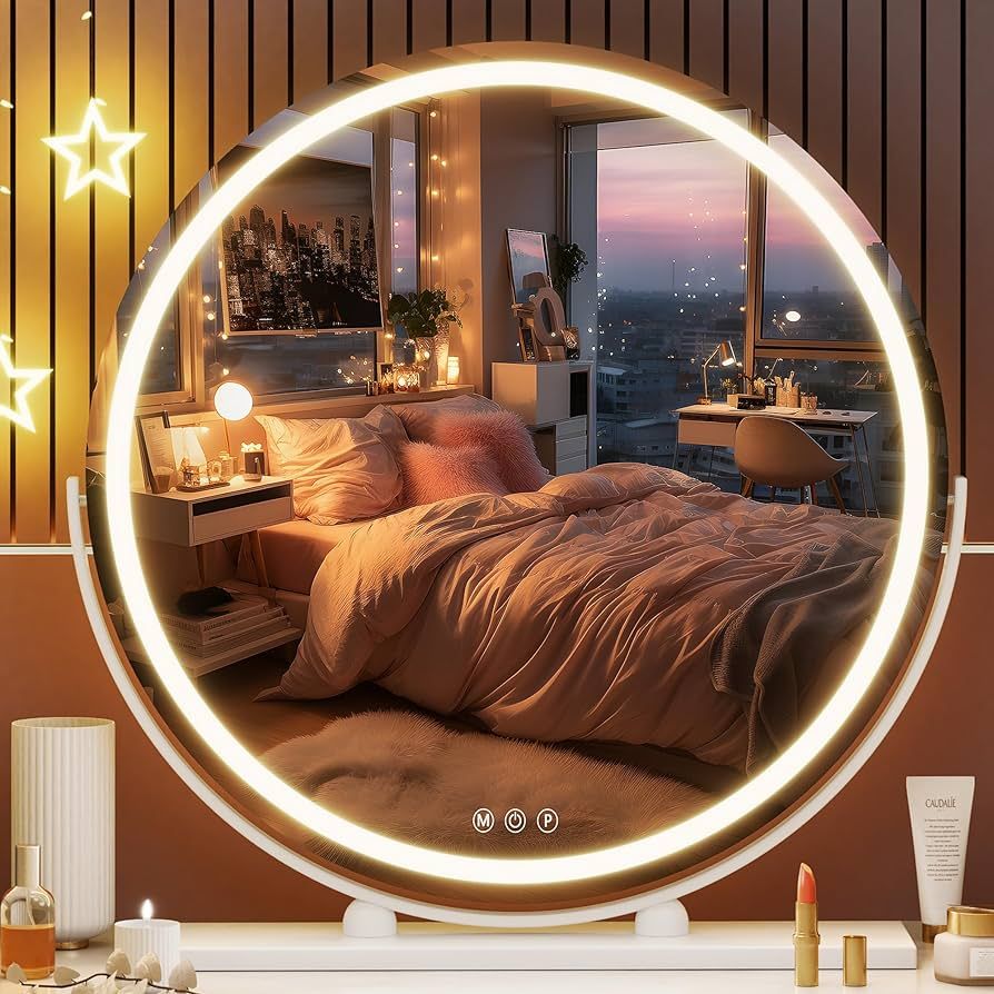 Hasipu Vanity Mirror with Lights, 24" LED Makeup Mirror, Lighted Makeup Mirror with Lights, Smart... | Amazon (US)