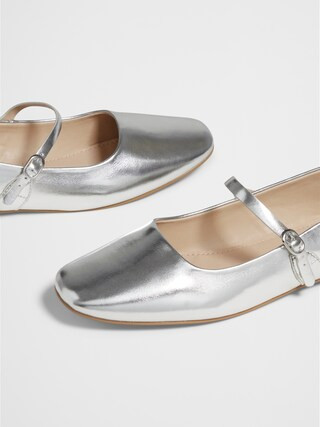 Vegan Leather Maryjane Ballet Flat | Banana Republic Factory