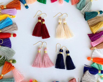 46 Colors/ 1.2 Tassel/ Mini Tassel/ Tassel Earrings/ | Etsy | Etsy (US)