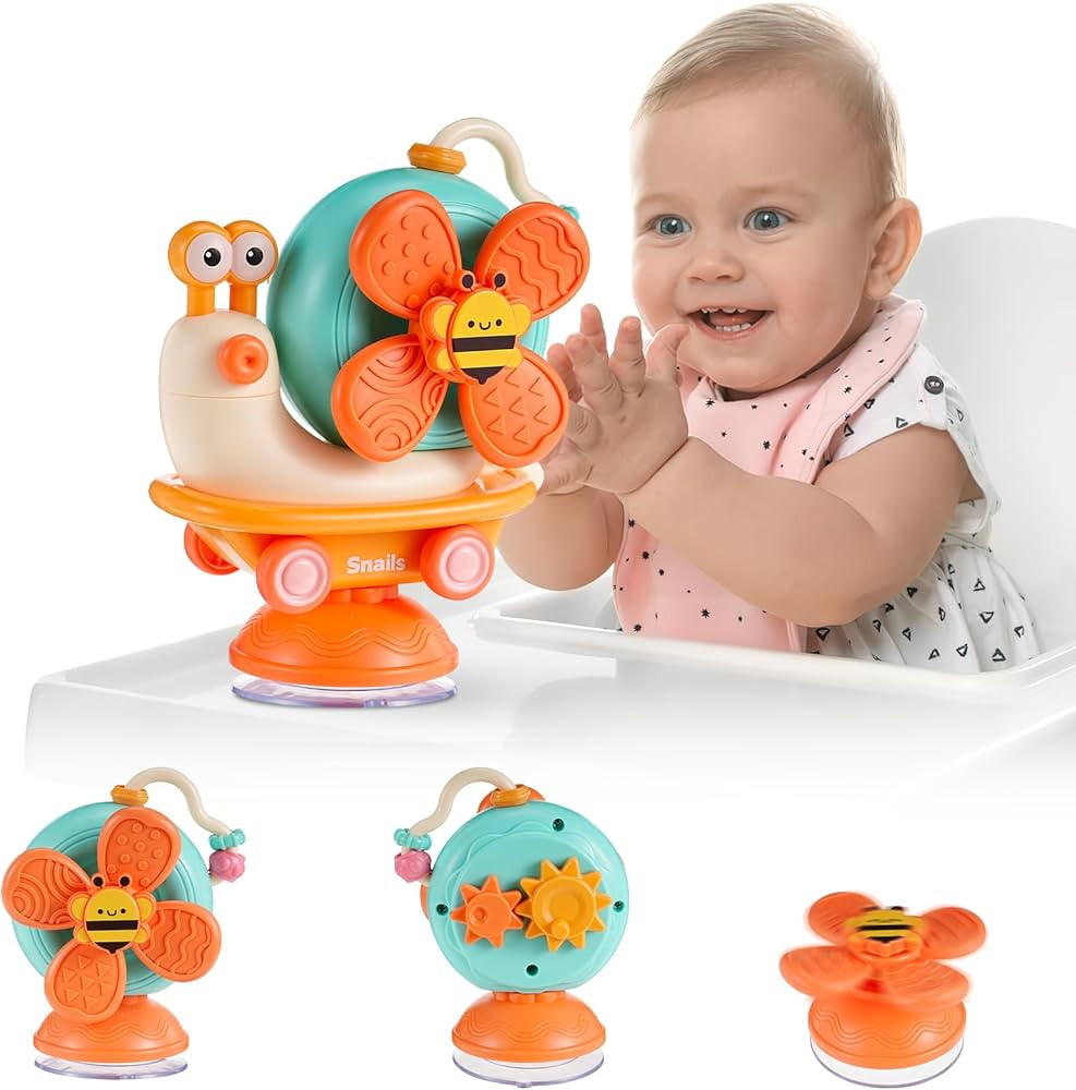 Mystarry Juguete giratorio con ventosa para bebé, juguete sensorial Montessori para el baño, ju... | Amazon (US)