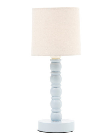 13in Beaded Wood Tabletop Lamp | TJ Maxx