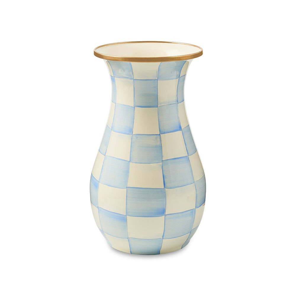 Sky Check Tall Vase | MacKenzie-Childs