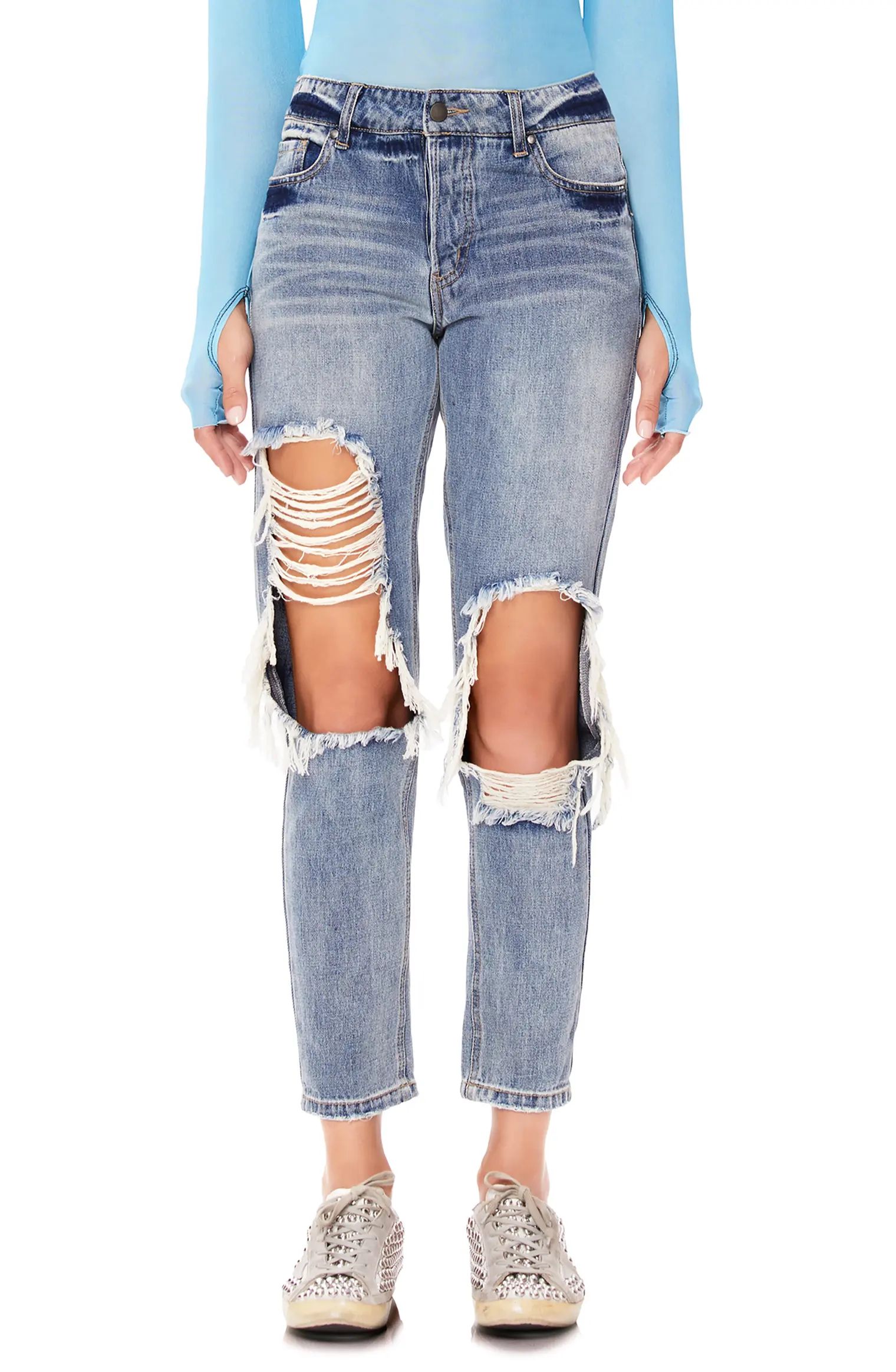 Cyrus Ripped High Waist Ankle Jeans | Nordstrom