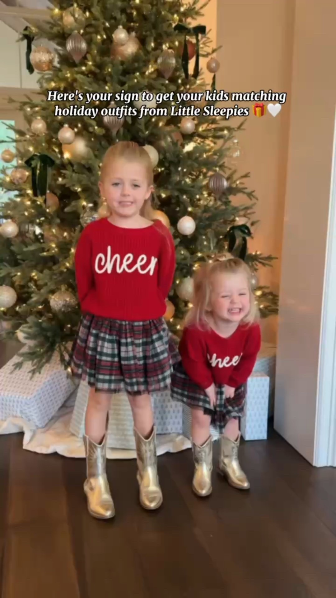 #LittleSleepiesPartner feeling the holiday magic extra this year 🥹✨ the kids love when they get the chance to wear matching holiday jammies and their little outfits! @littlesleepies were actually the first PJs I ever bought for the girls, and now getting to put Brody in them just feels so full-circle. 😭🤍

the softest fabric, the cutest prints… making these moments feel even sweeter. get 20% off holiday pieces with code JESS20 (expires 12/15)

little girls, sisters, matching, holiday, christmas, toddler outfit inspo, toddler fashion, christmas eve outfit 

#LTKSeasonal #LTKHoliday #LTKKids