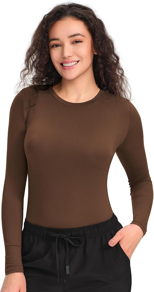 COZYFIT Scrub Undershirts Long Sleeve Women - Underscrub Comfort Tee | Amazon (US)