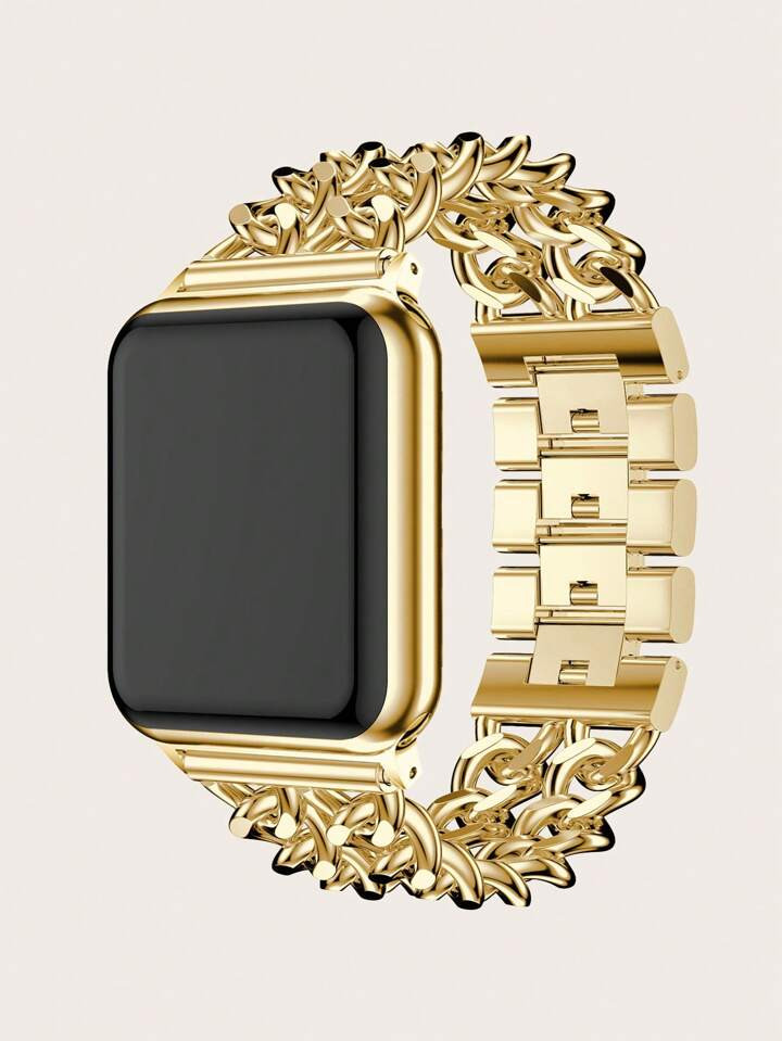 1pc Gold Women Fashionable Chain Design Stainless Steel Apple Watch Band Apple Watch Strap Band A... | SHEIN