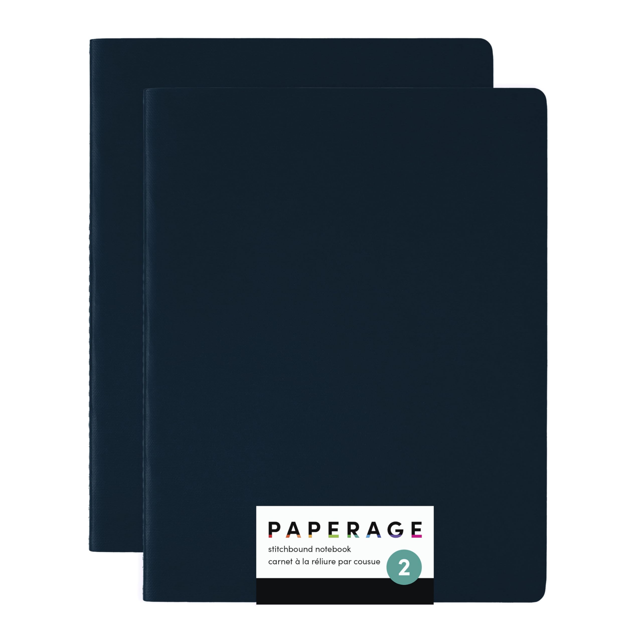 PAPERAGE Soft Cover Blank Journal Notebook, 2 Pack, (Navy), 100 Pages, Large 7.5 inches x 9.5 inc... | Amazon (US)