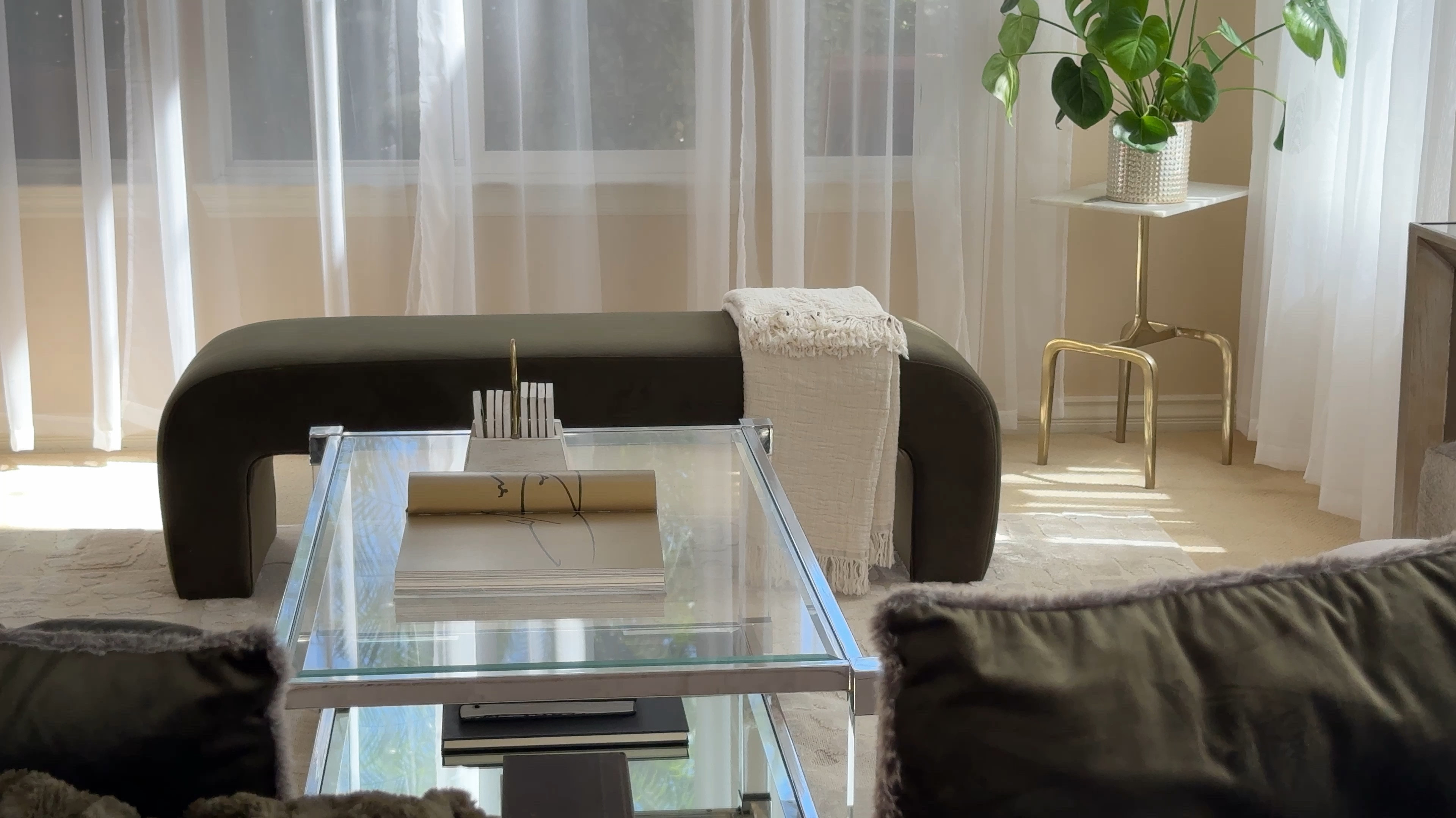 Adding this velvet bench to the living room was a game changer! I love the open view of the window even more and the swivel chairs were the cherry on top!

#LTKStyleTip #LTKHome