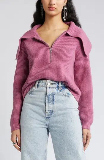 Rib Half Zip Sweater | Nordstrom