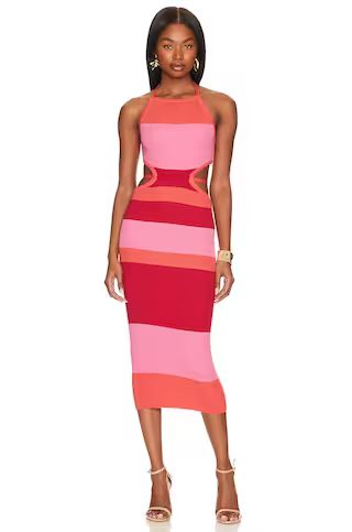 Camila Coelho Emlyn Stripe Knit Dress in Pink Multi from Revolve.com | Revolve Clothing (Global)