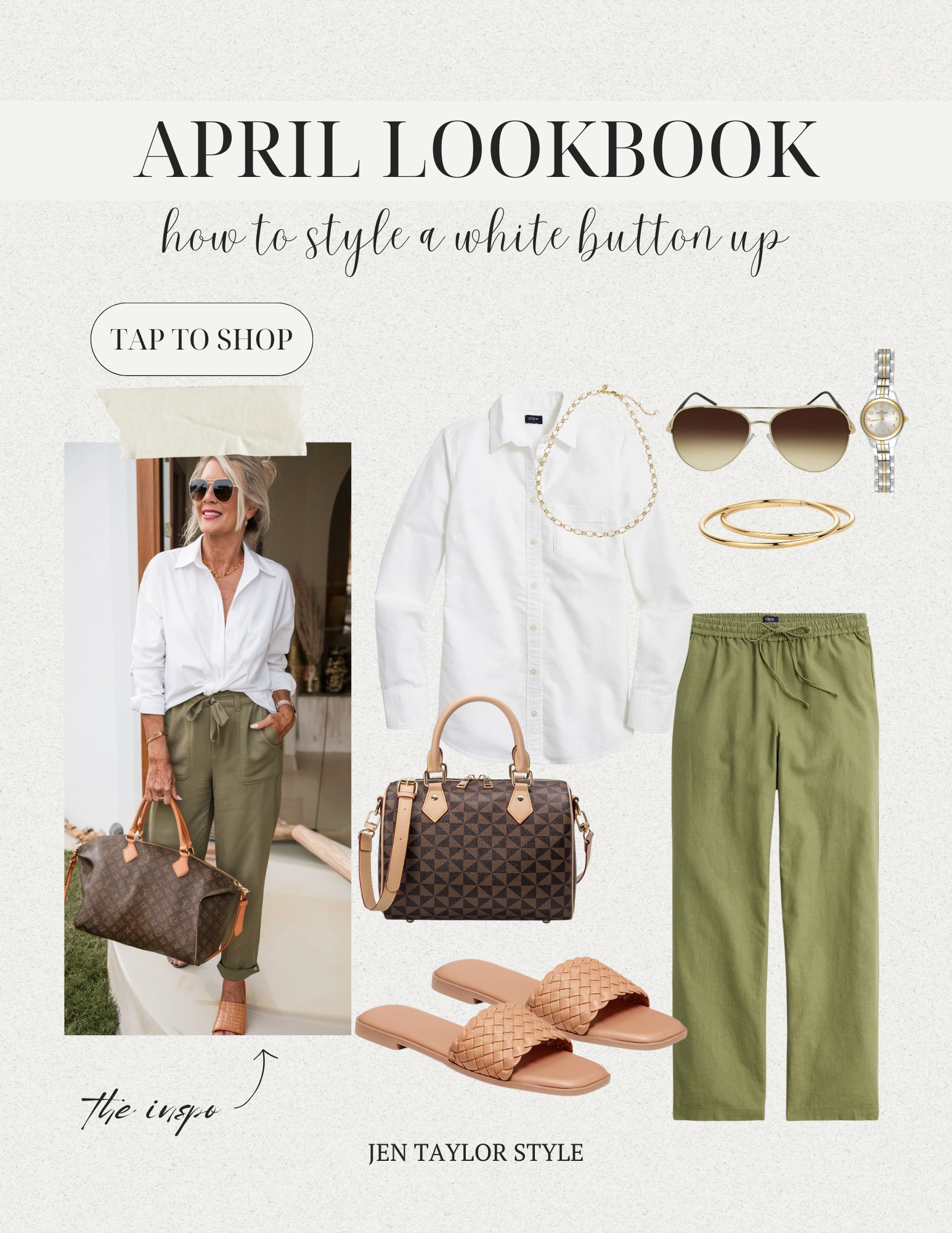 How to style a white button up with green pants for the spring  

#LTKStyleTip #LTKPlusSize #LTKFindsUnder50