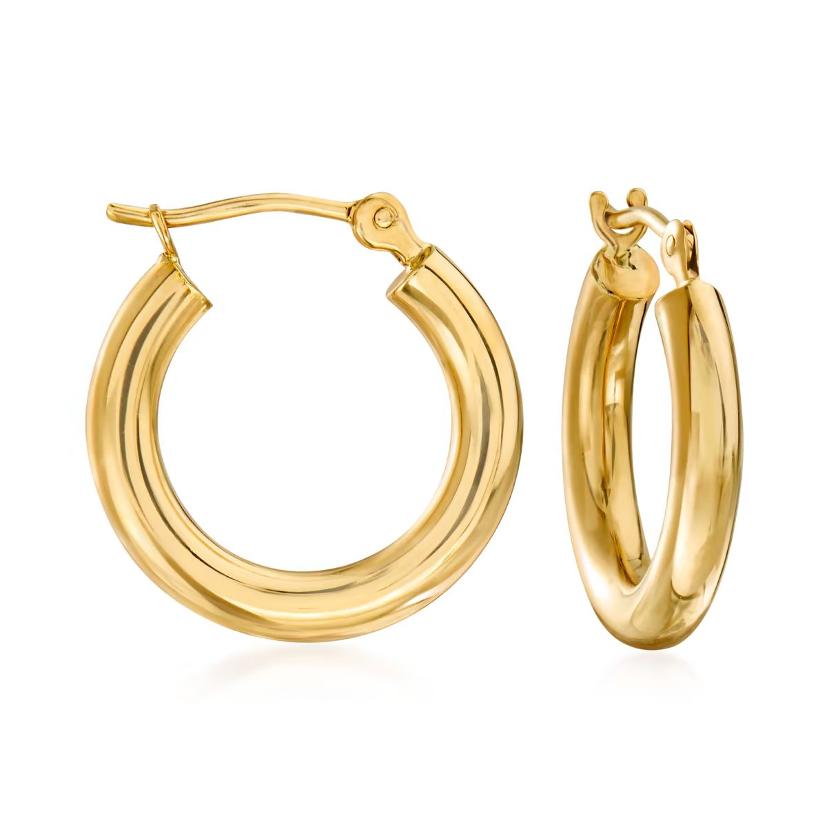 2.5mm 14kt Yellow Gold Hoop Earrings. 1/2" | Ross-Simons