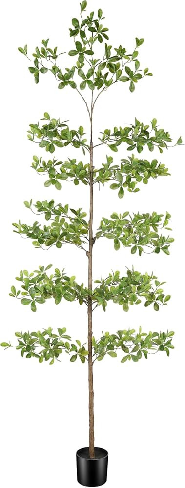 Faux Black Olive Tree 8FT – Tall Artificial Shady Lady Tree with Natural Wood Trunk and Realist... | Amazon (US)