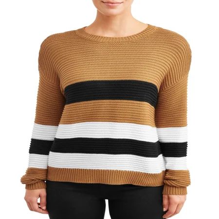 Time and Tru Ottoman Stitch Sweater Women's | Walmart (US)