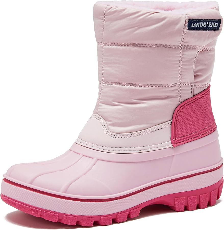 Lands' End Waterproof Kids Snow Boots - Insulated Warm Fleece Lined Winter Boots for Toddlers, Gi... | Amazon (US)